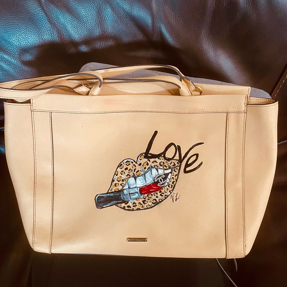Hand painted Rebecca Minkoff handbag